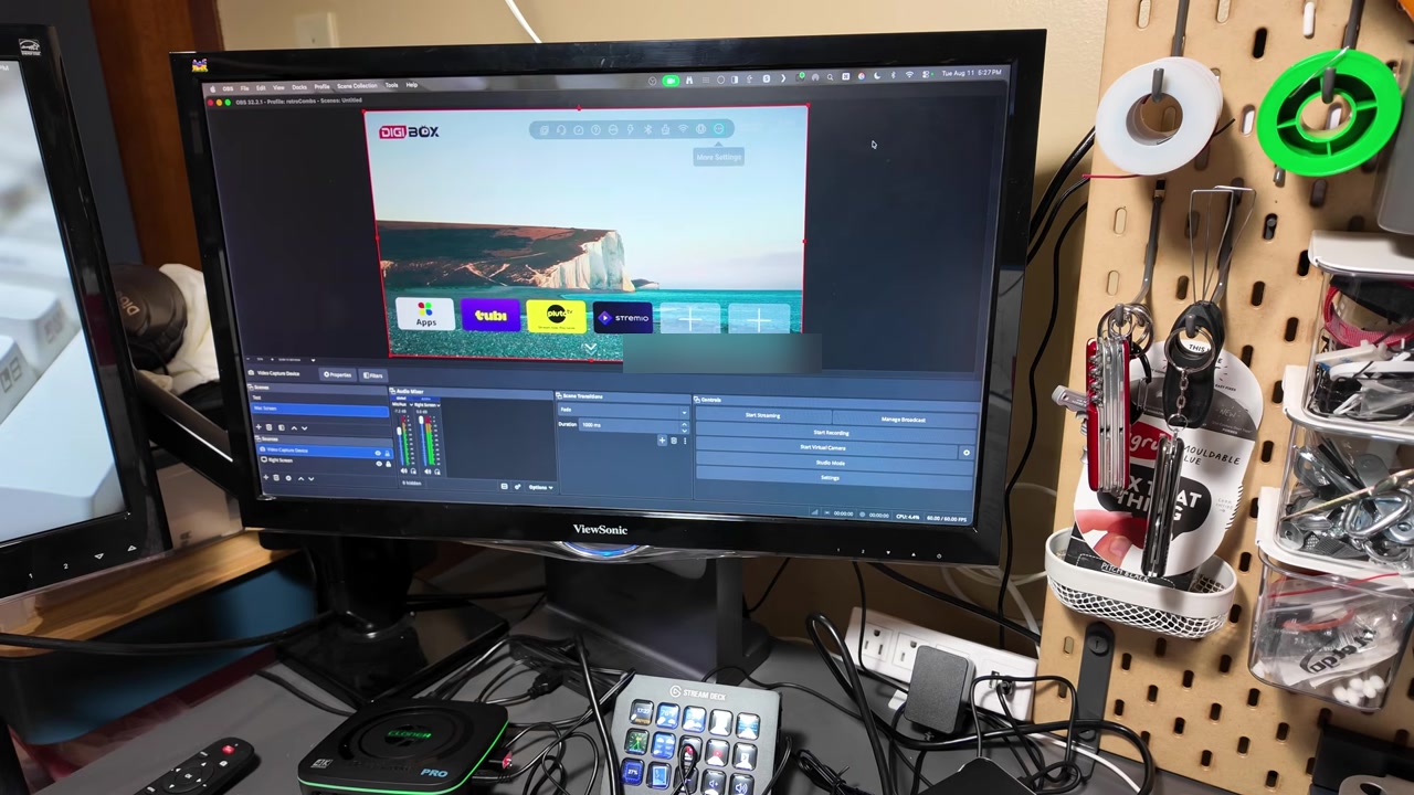 OBS Studio on a Mac capturing a Digibox through the UHD Pro